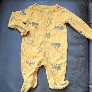 Mustard button down footies